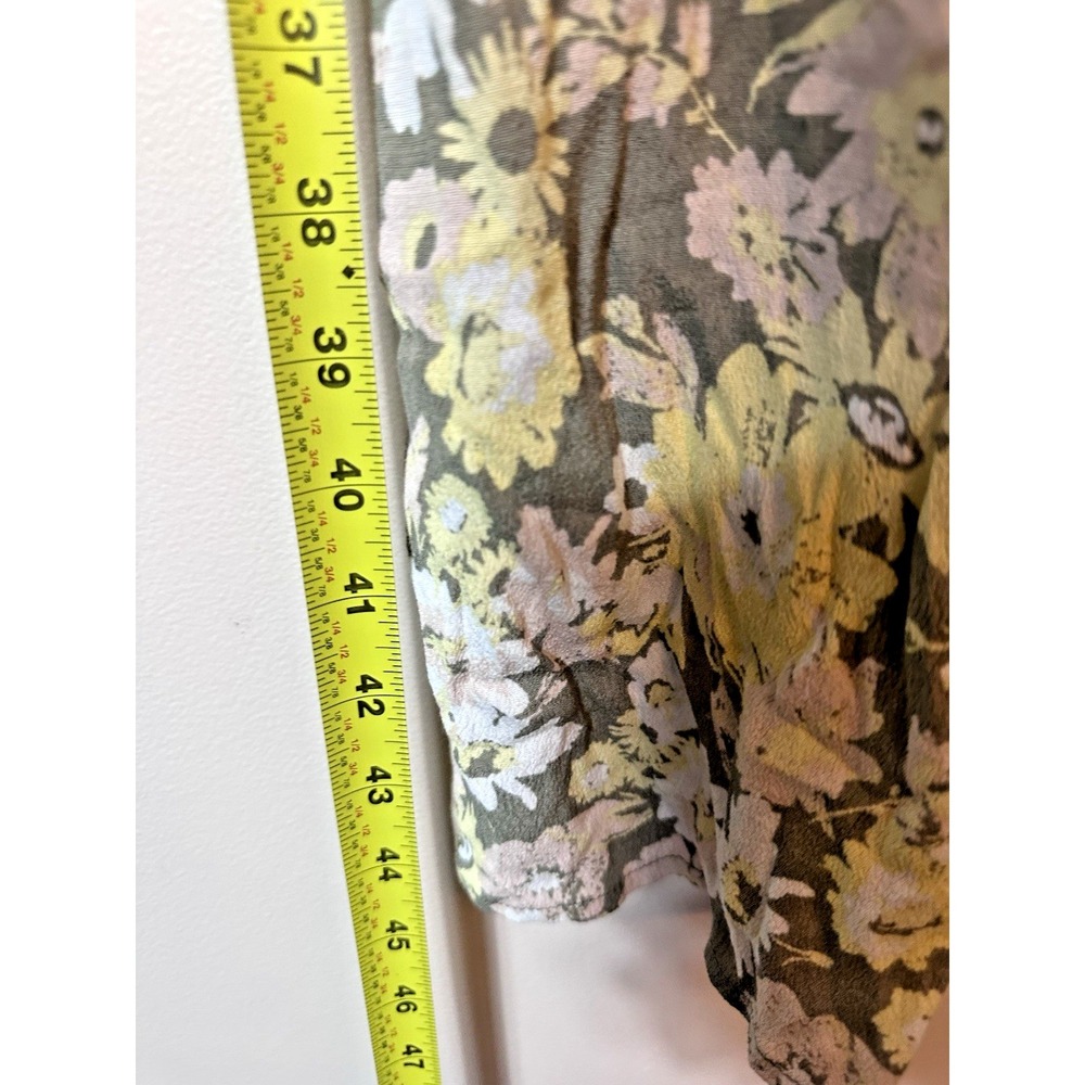 Stitch And Pine Slip Dress Medium Green Yellow Fairy Cottagecore 90s Y2K Cami M - Picture 6 of 13